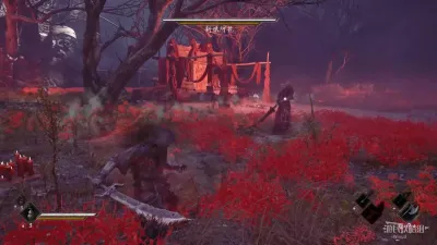 Fresh red flowers create delayed hazards; keep space to reposition. Capture: Gamersky / Wioud, © S-GAME.