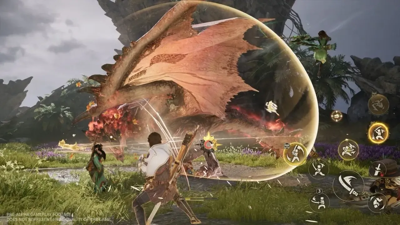 The squad Co-Op Skill in Monster Hunter Outlanders