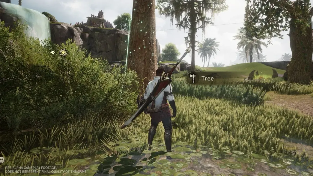Gathering materials on Aesoland in Monster Hunter Outlanders