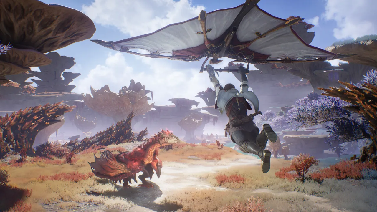 A Radiant monster in a frenzied state in Monster Hunter Outlanders